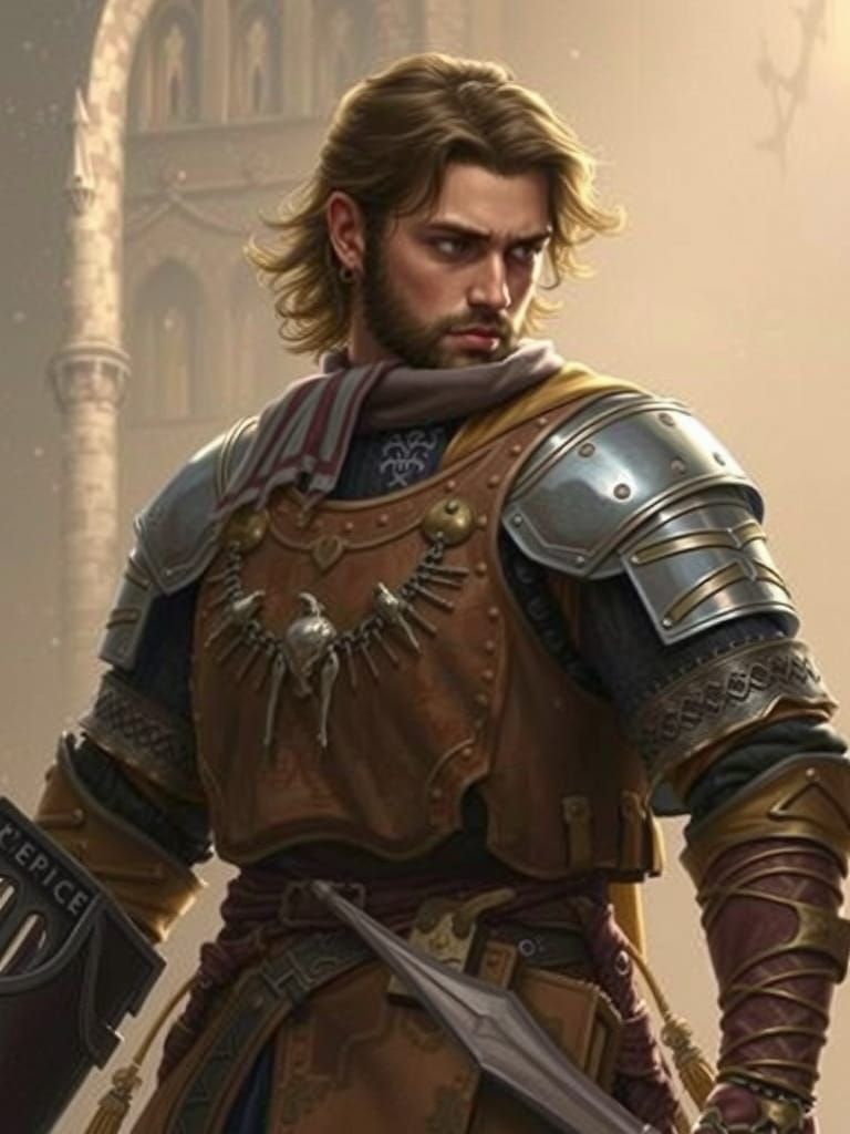 Medieval Knight in Majestic Armor