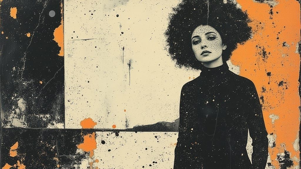 Vibrant Impasto Landscape with Textured Background