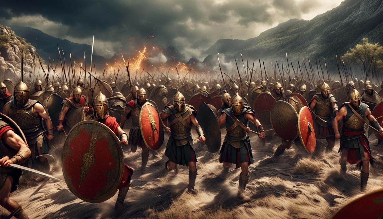 The 300 Spartans Battle at Thermopylae