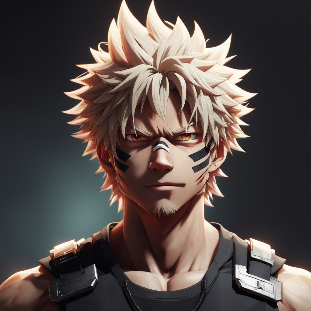Bakugou in Detailed 3D Anime Style