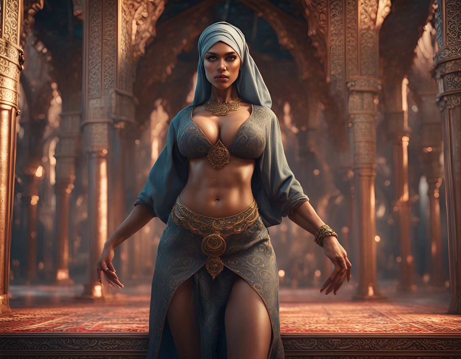 Fantasy Concept Art in Detailed Matte Painting Style