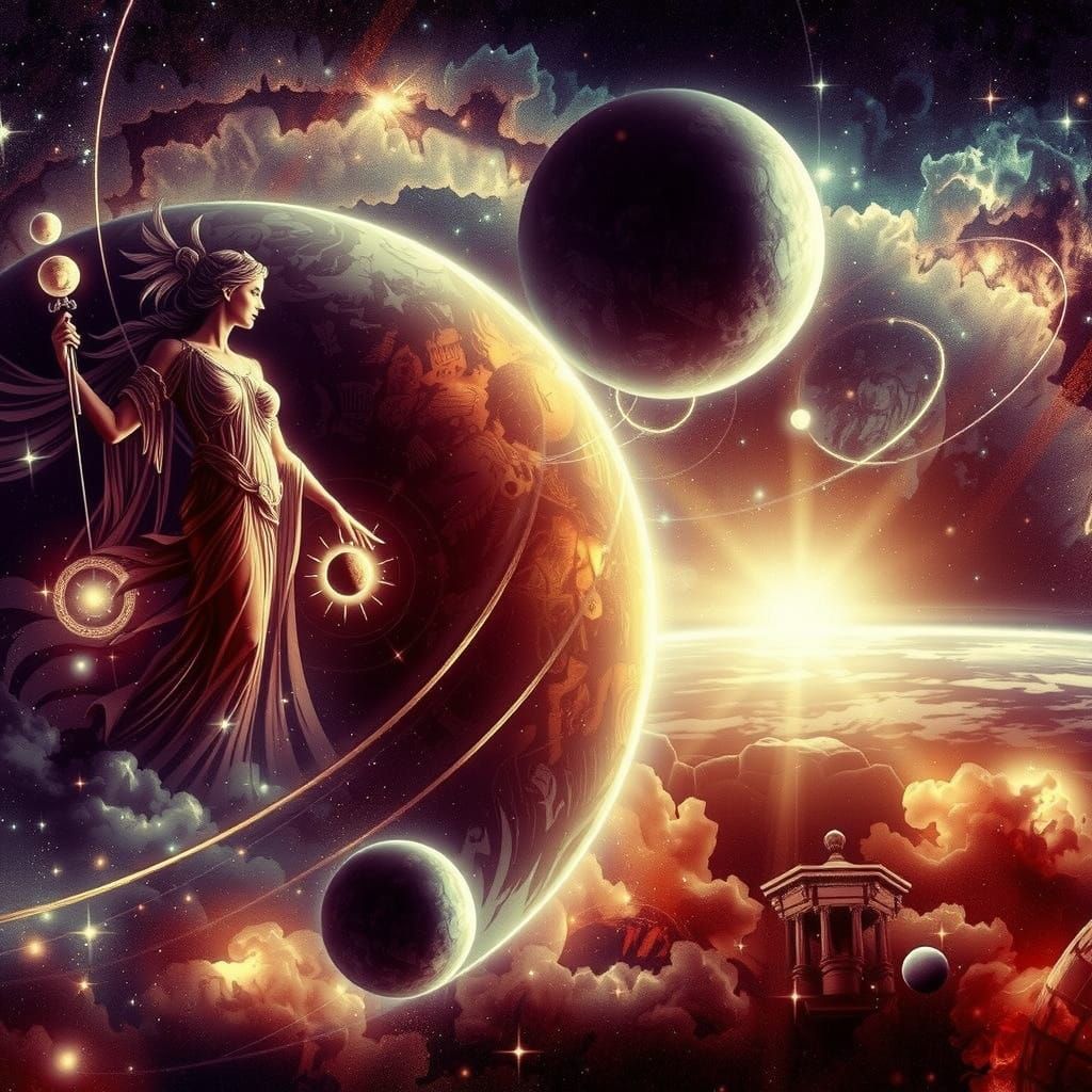 Greek Goddess Eris Reigns Over Cosmic Panorama in Nacre and ...