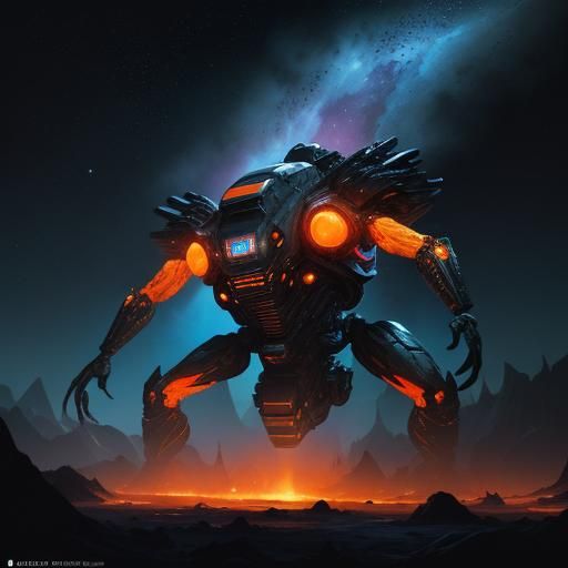 Space Spider Invasion: A Digital Matte Painting