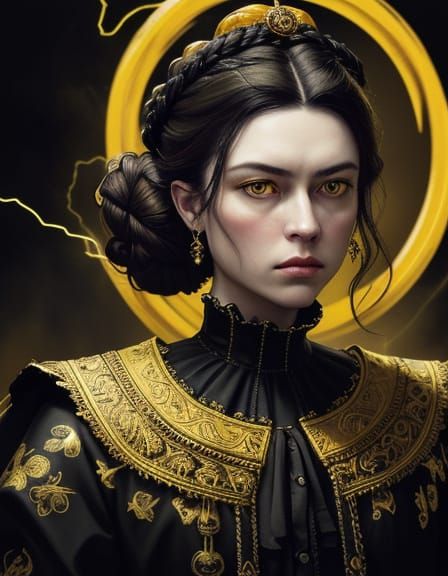 Regal Queen in Golden Crown