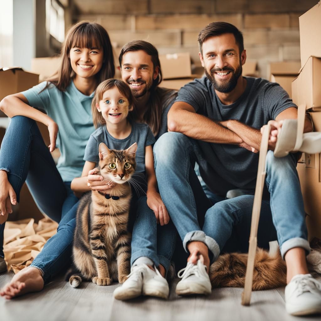 Family Adopts a Cat from Animal Shelter