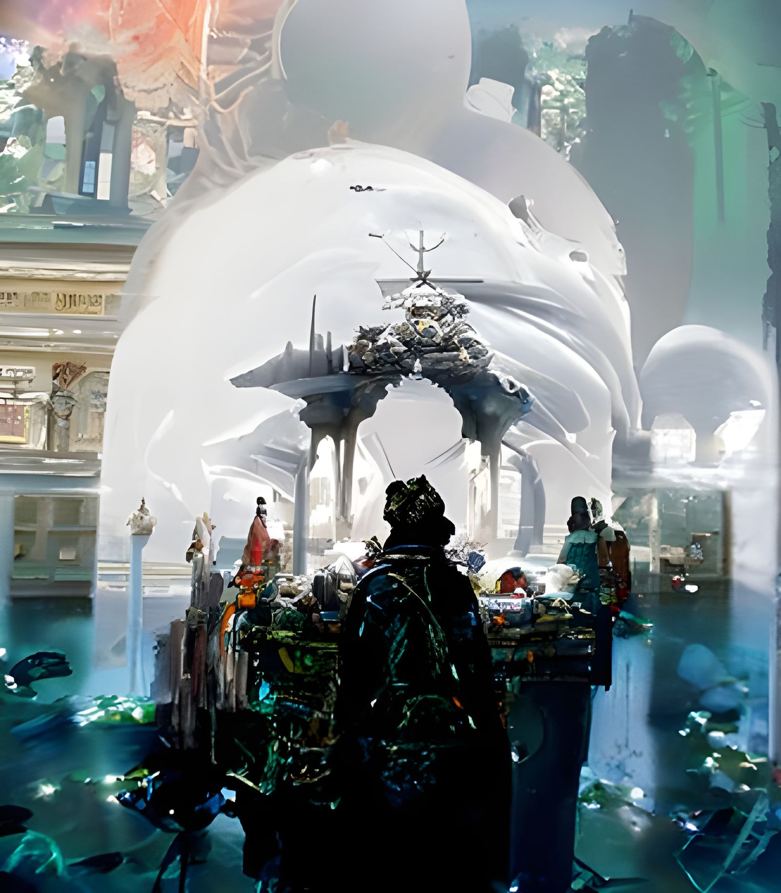 Detailed Smoky Landscape in Digital Matte Painting