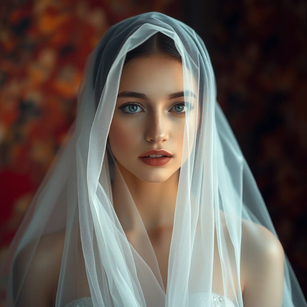Ethereal Beauty: Haunting Female Portrait in Fashion Style