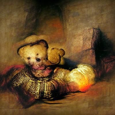 Teddy Bear in Rembrandt Style