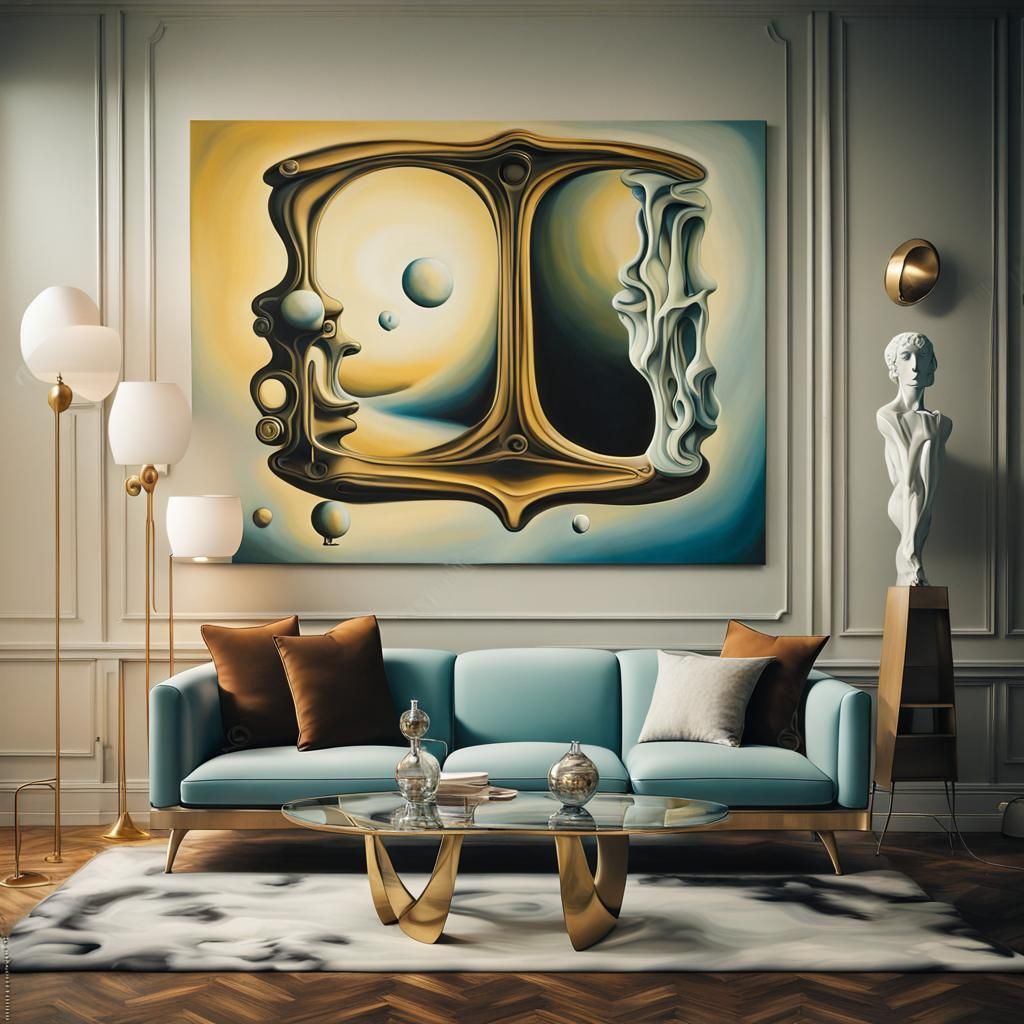 Surrealist Living Room Inspired by Salvador Dali