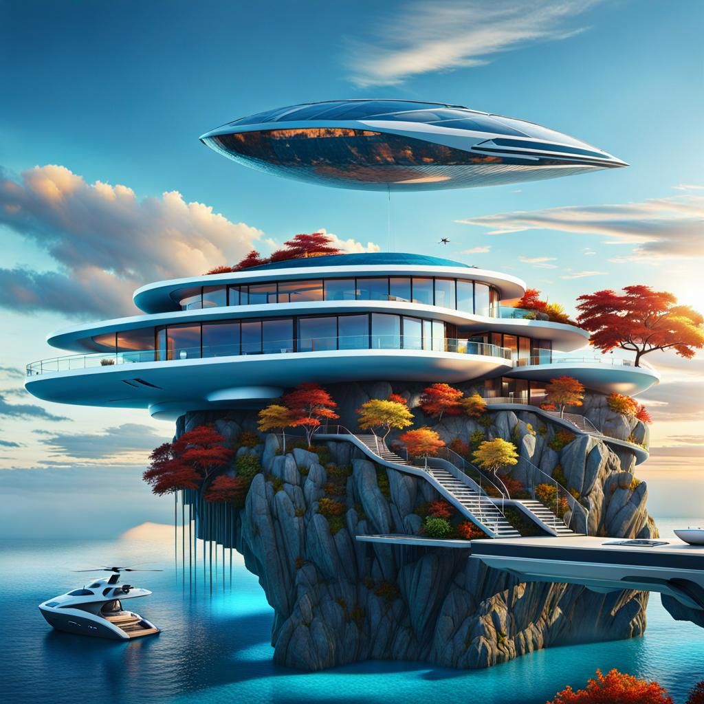 Futuristic Townhouse with Pool at Rocky Coast