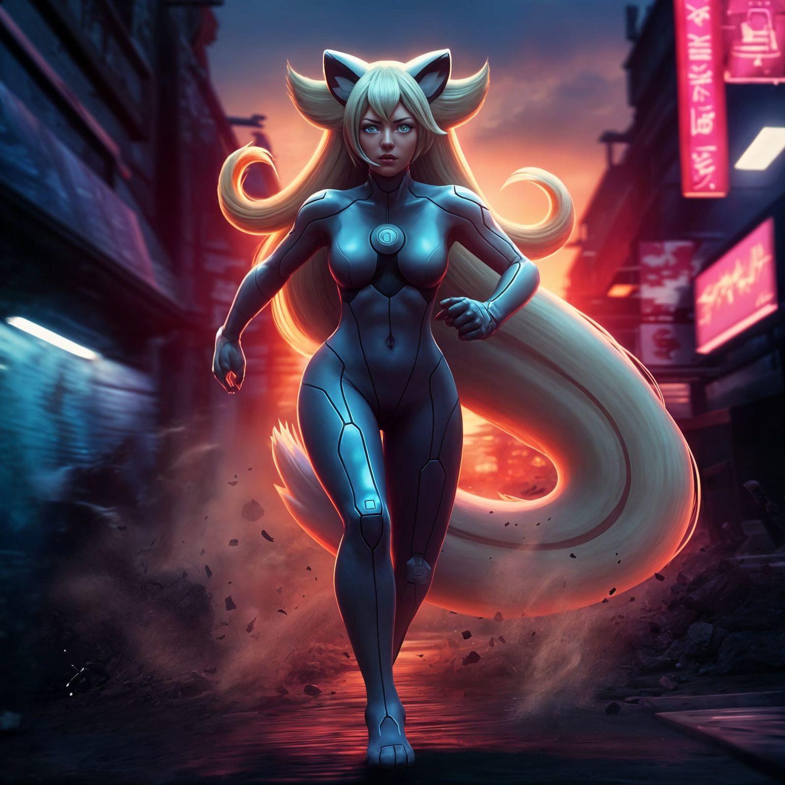 Linoone Pokemon Girl Hybrid: 8k Photography