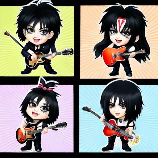 KIϟϟ Rock Band as Cute Chibi Characters