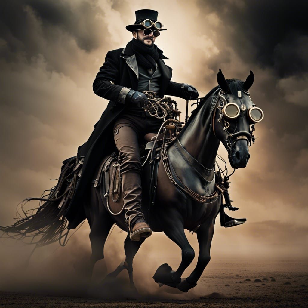 Riding to civilization.