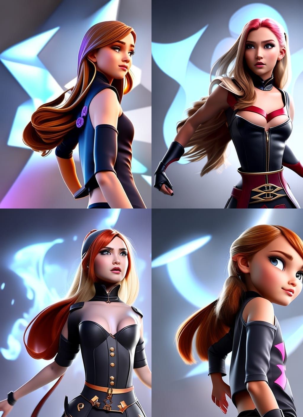 Cute Girl with Attitude: 3D Digital Art