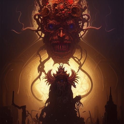 Hectogon in Dark Fantasy Style