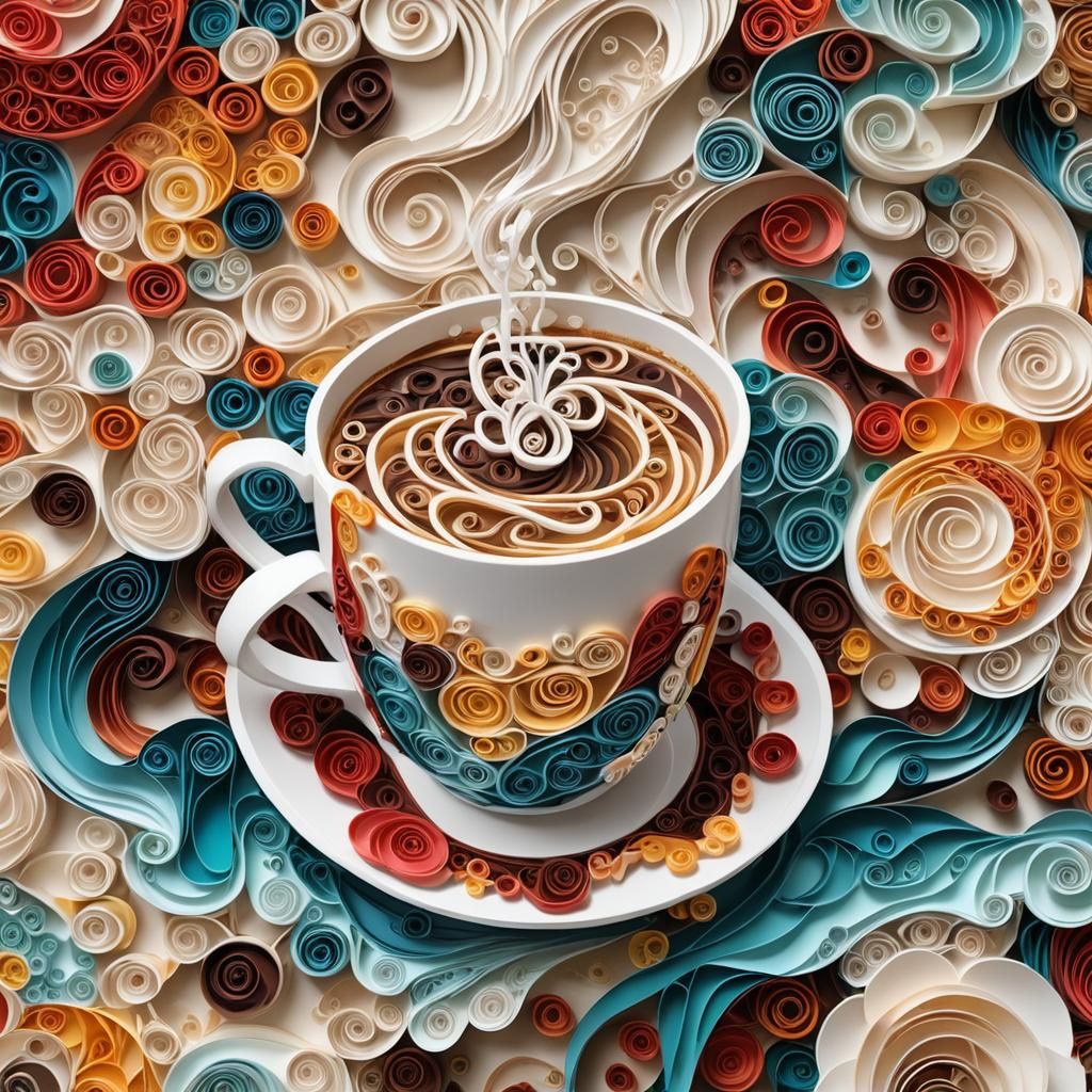 Paper Quilling Art: "Feliz Miércoles" on Phone