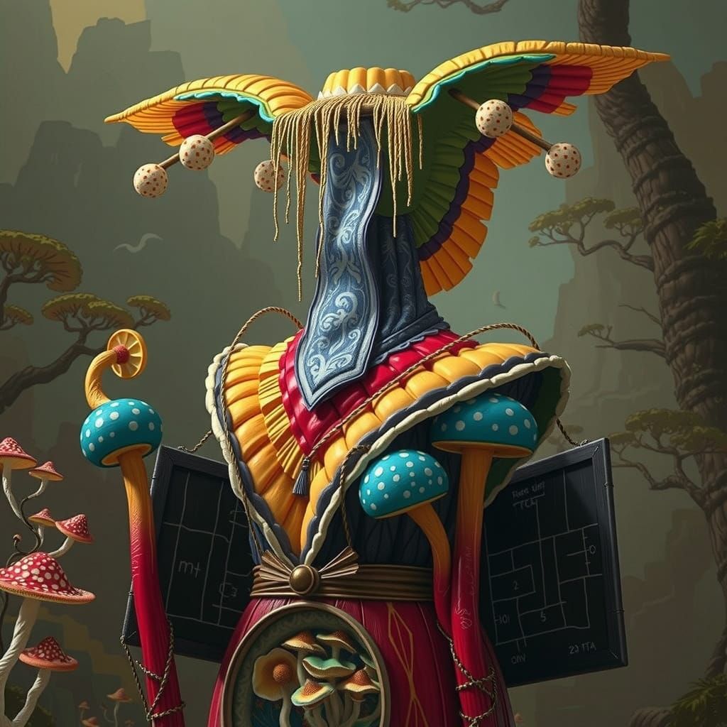 Vibrant Mushroom Metropolis in a Whimsical, Hyperreal Settin...