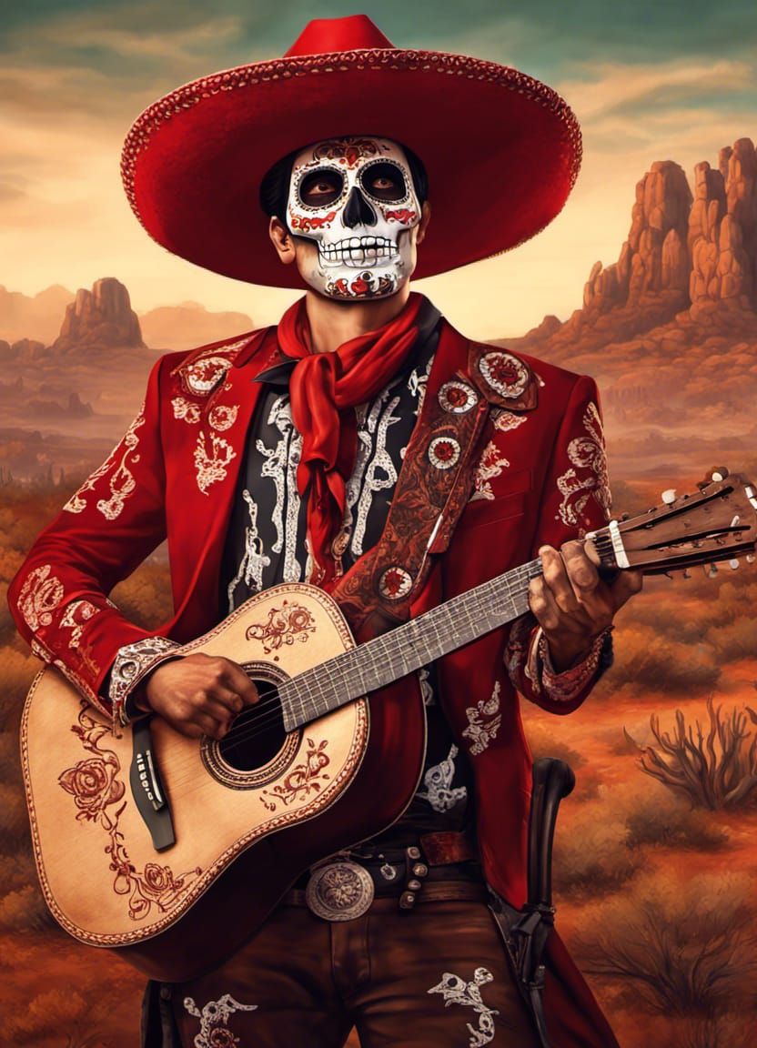 Dia de los Muertos Red - male version