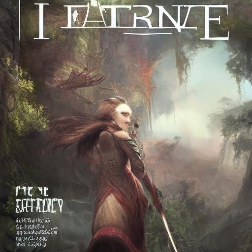 Blood-Stained Shield on Magazine Cover in Detailed Digital A...