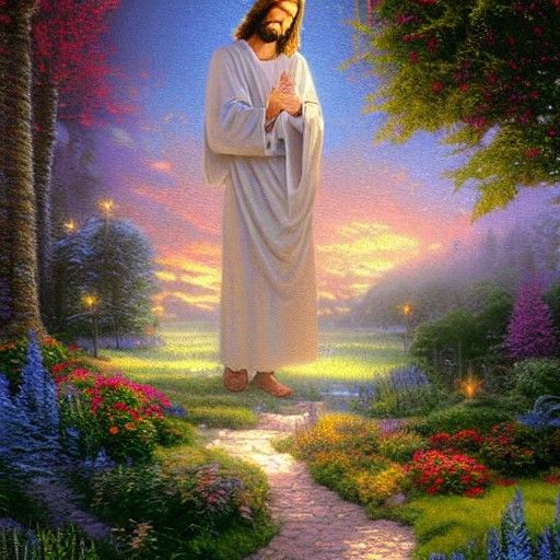 Hyperrealistic Full Body Image of Jesus