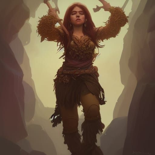 Halfling Druid Portrait in Hyperdetailed Digital Art Style