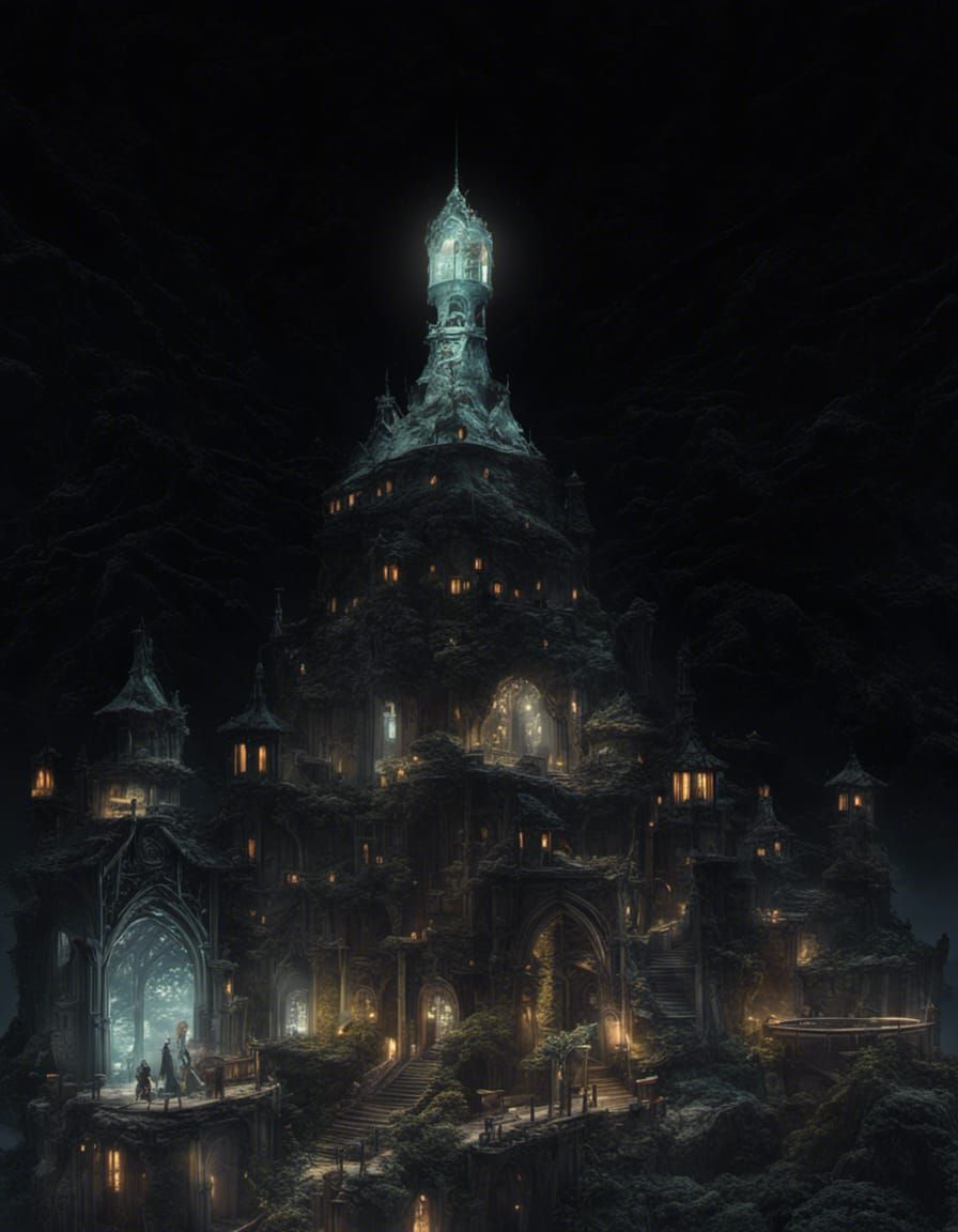 Fantastical Matte Painting with Intricate Details