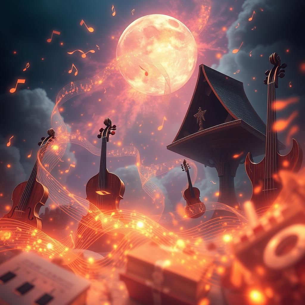 Fantastical Melody Represented by Sheet Music