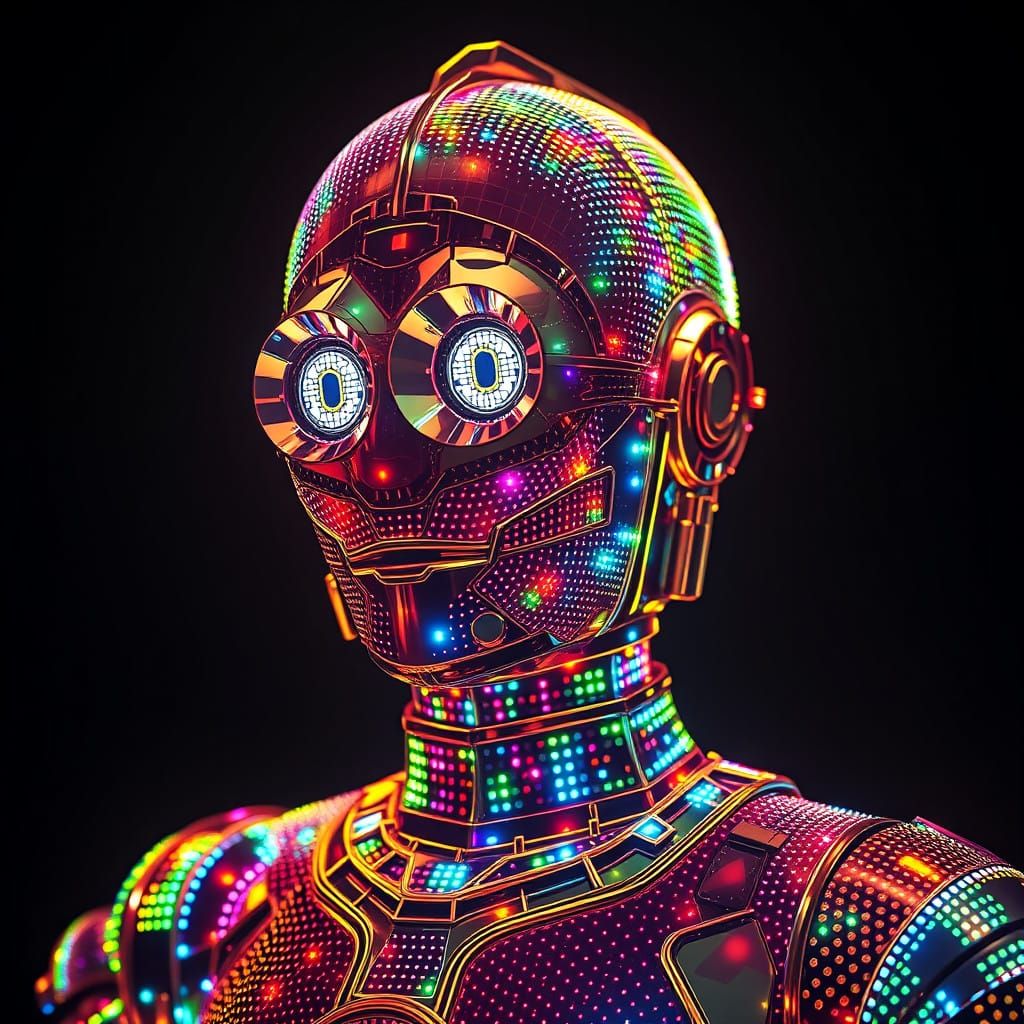Holographic C3PO Reconstruction in Photorealistic 8K