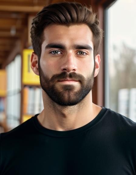 Handsome man with beard