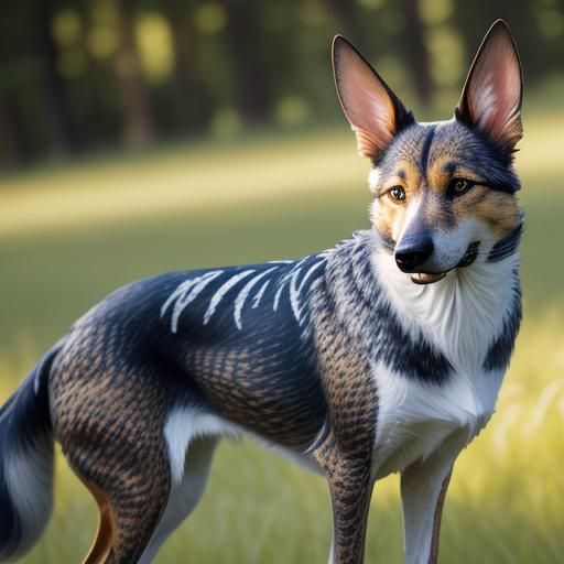 American Staghound Running in Sunny Field