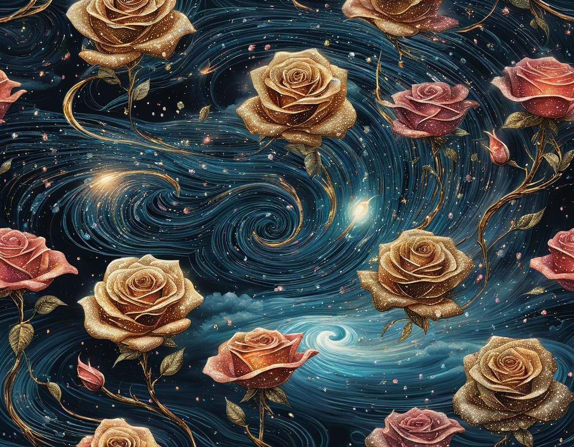 Ethereal Floral Art: A Magical, Shining Poem