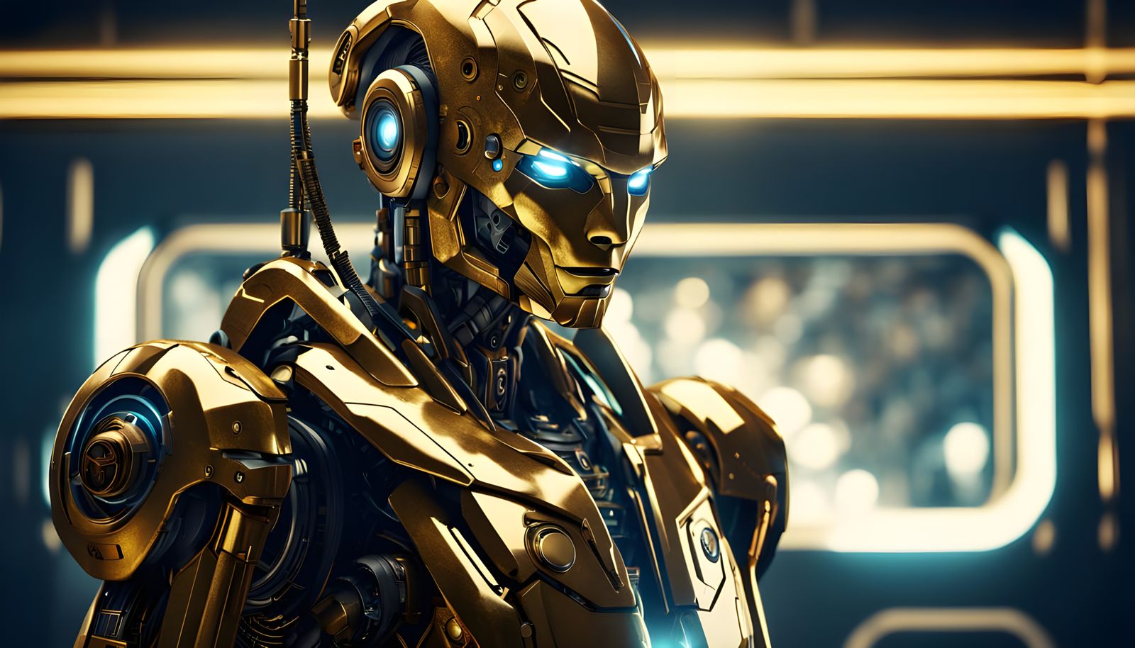 Hyperrealistic Humanoid Robot Concept Art