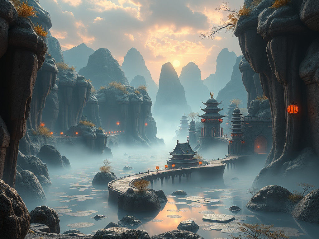 Mystical Golden Snake Year: Hyper-Realistic Matte Painting
