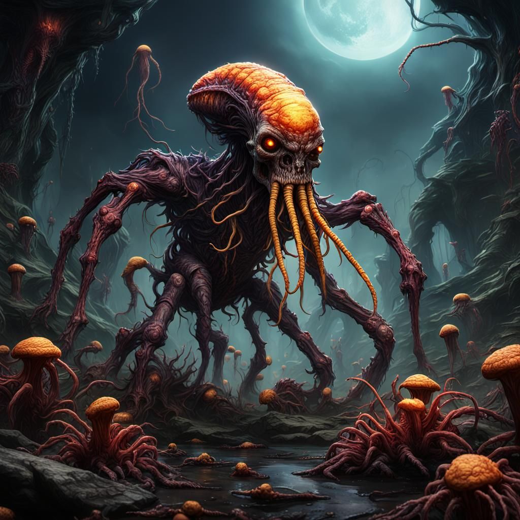 Extraterrestrial Zombie Infected by Cordyceps: Detailed Matt...