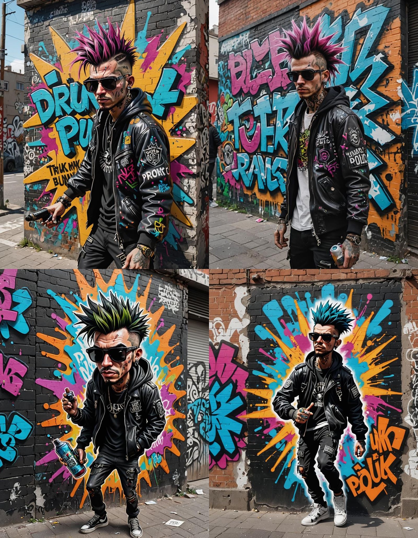 Psychedelic Punk Graffiti in 3D with Running Artist