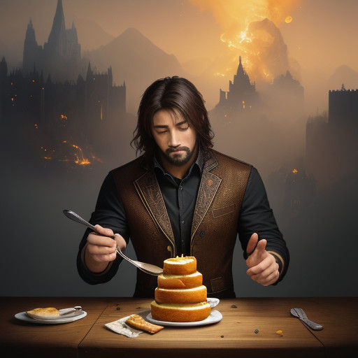 Golden Breakfast Dreamscape with French Toast