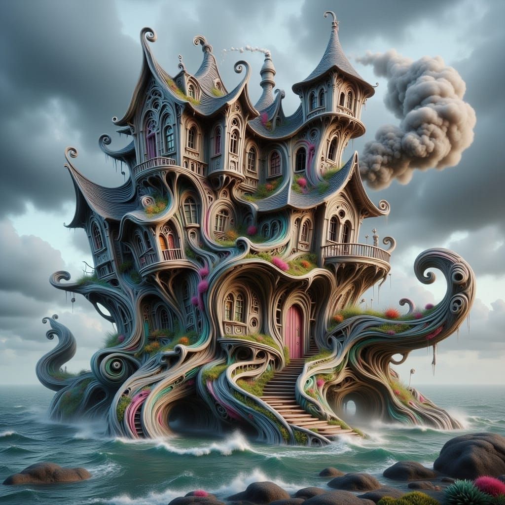 A magnificent unusual house built on top of a turtle that's ...