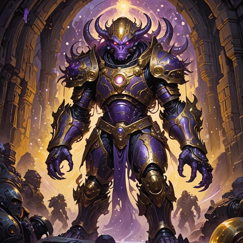 Alien Invasion in Dark Fantasy Art Nouveau Style