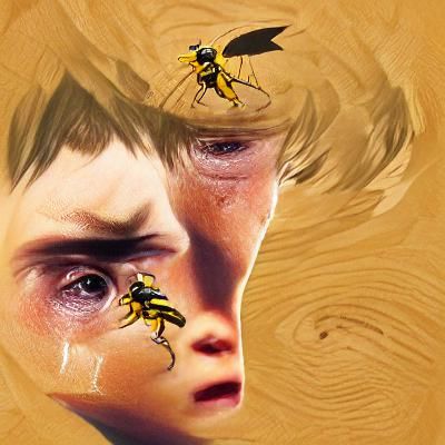 AI Image of Boy and Wasps