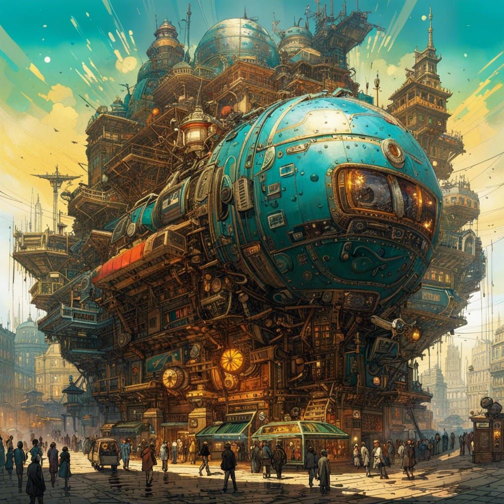 Futuristic Time Machine: A Hyperdetailed Fantasy Masterpiece