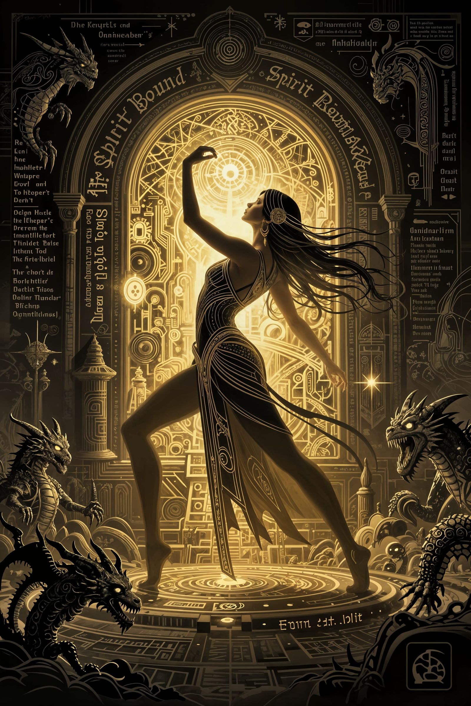 Wisdom Keeper Binding Spirit in Dark Fantasy Art