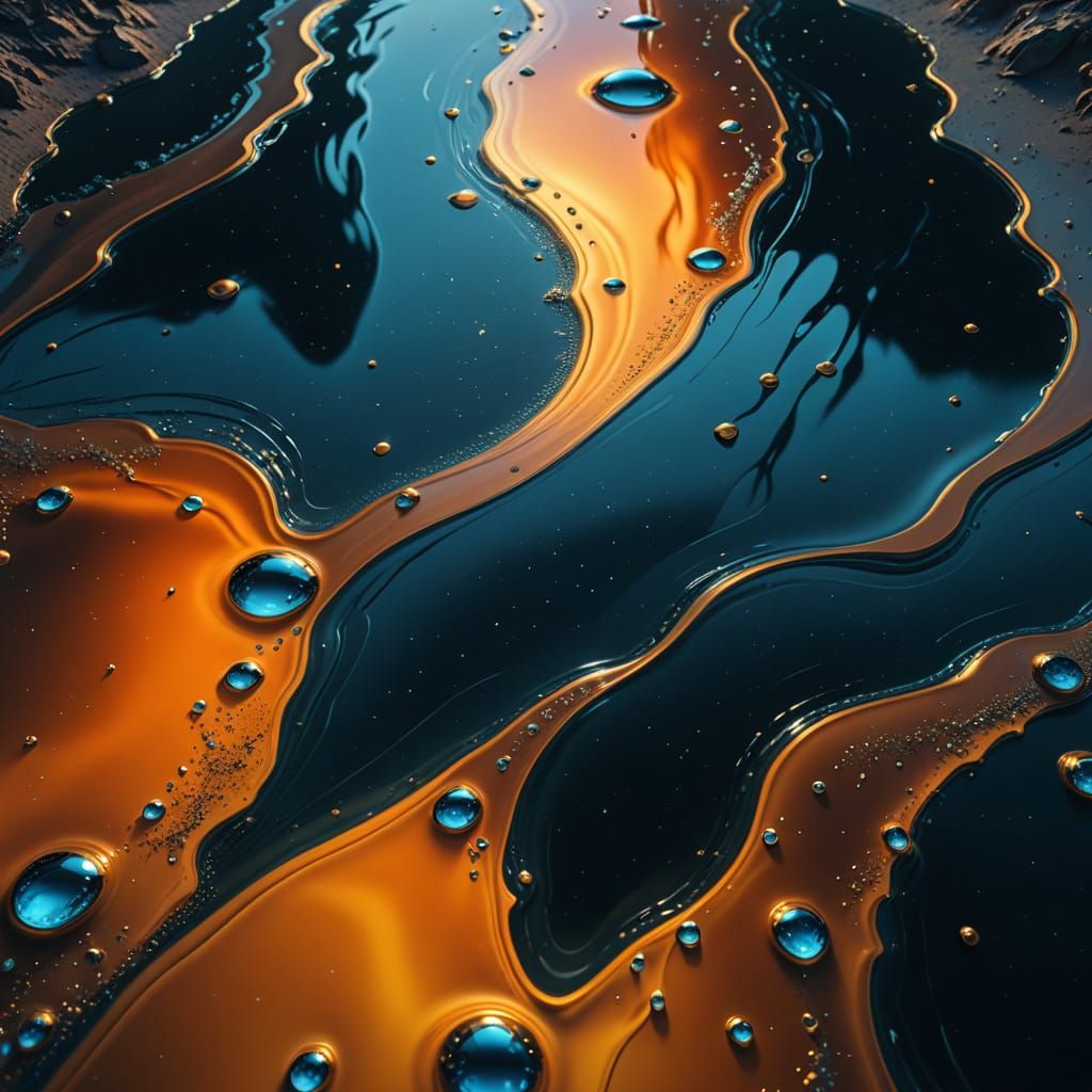 Liquid Metal Human Form in Cosmic Harmony