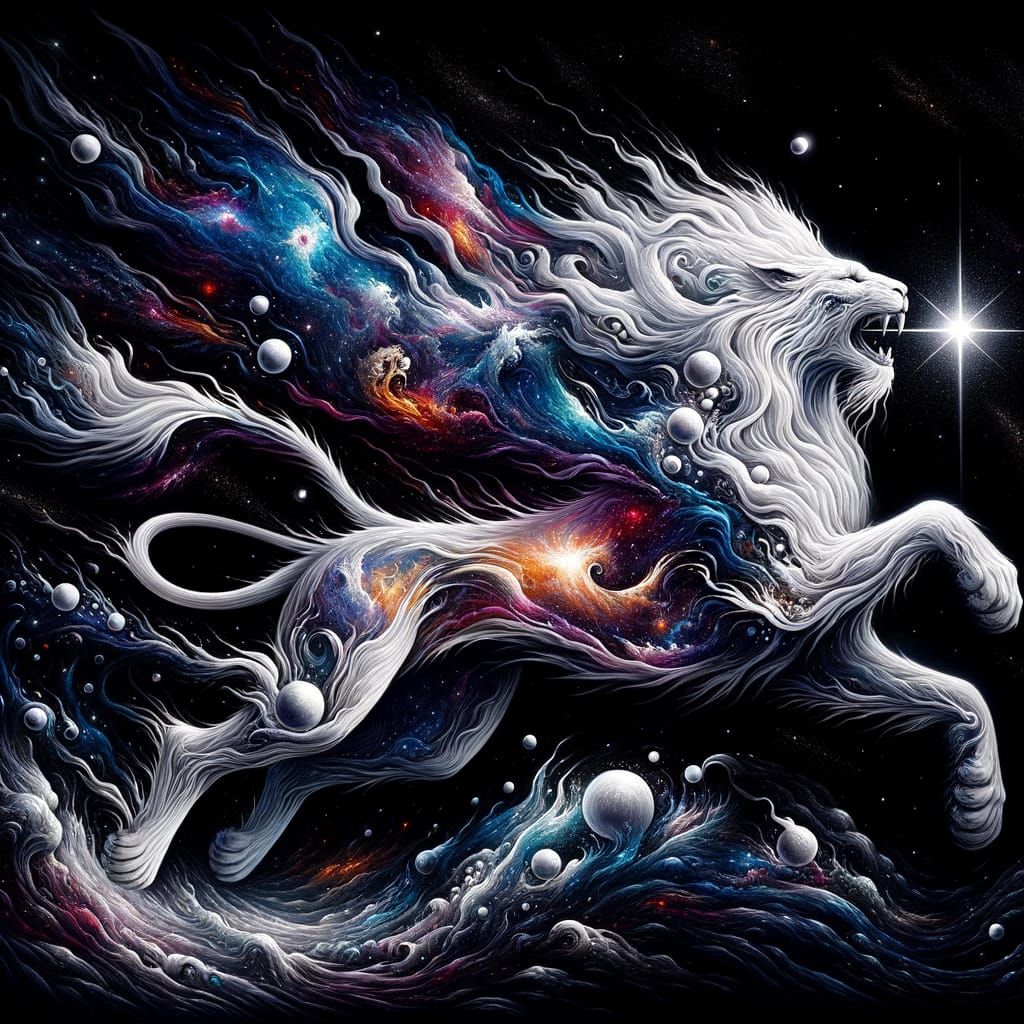 Cosmic Lioness in Eternal Dragon Dance