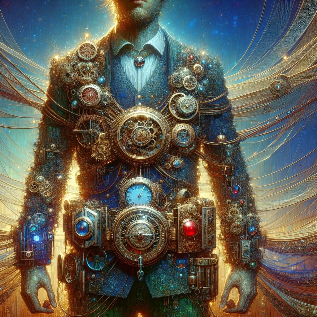 Man with Watch Belt: Fantasy Concept Art