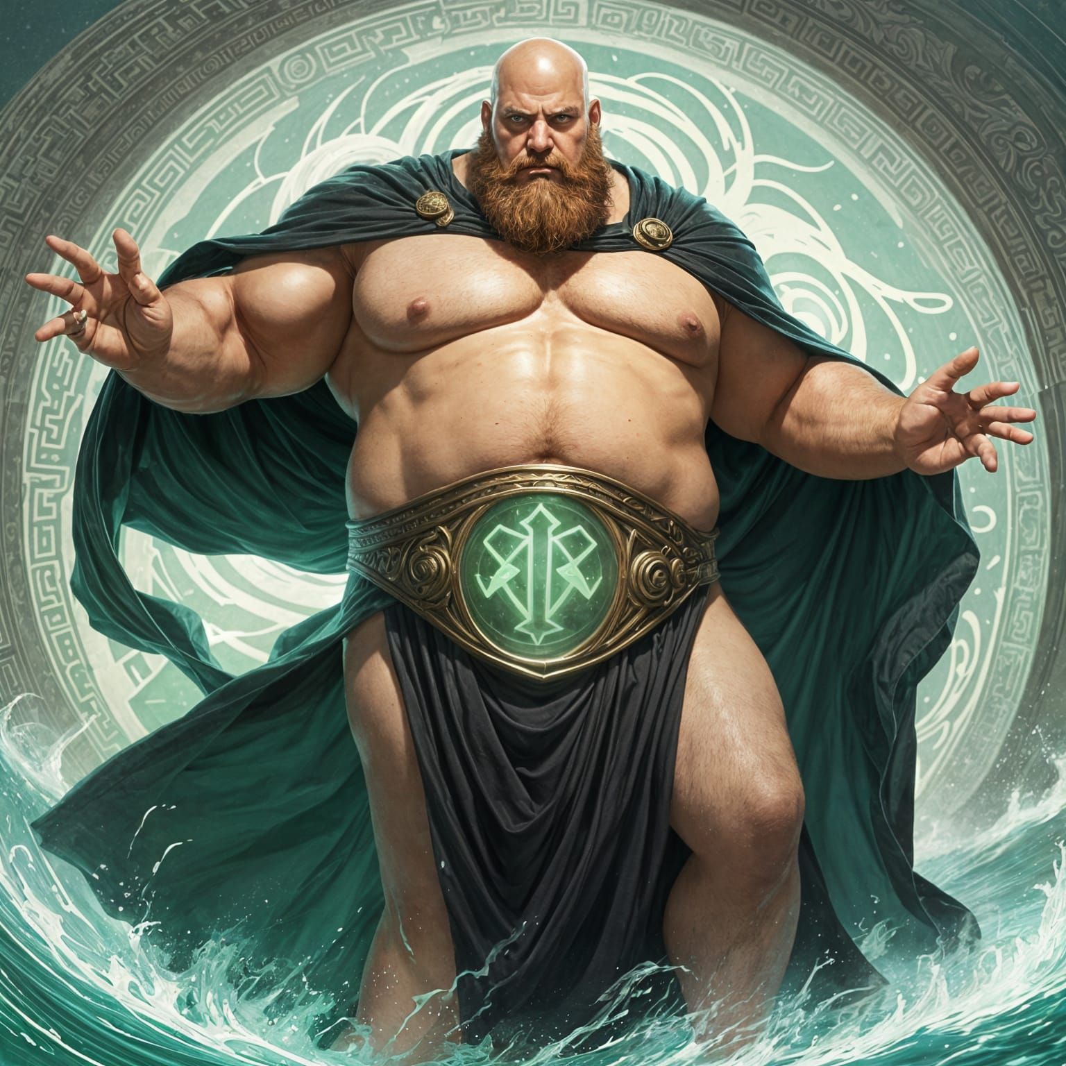 Rubenesque Ancient Greek Superhero Concept Art