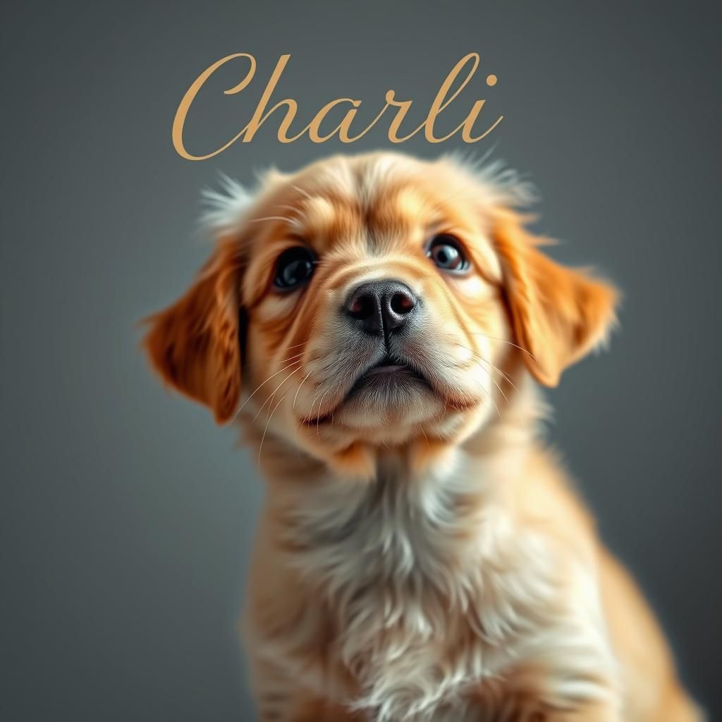 Golden Retriever Puppy Portrait in Hyperrealistic HDR