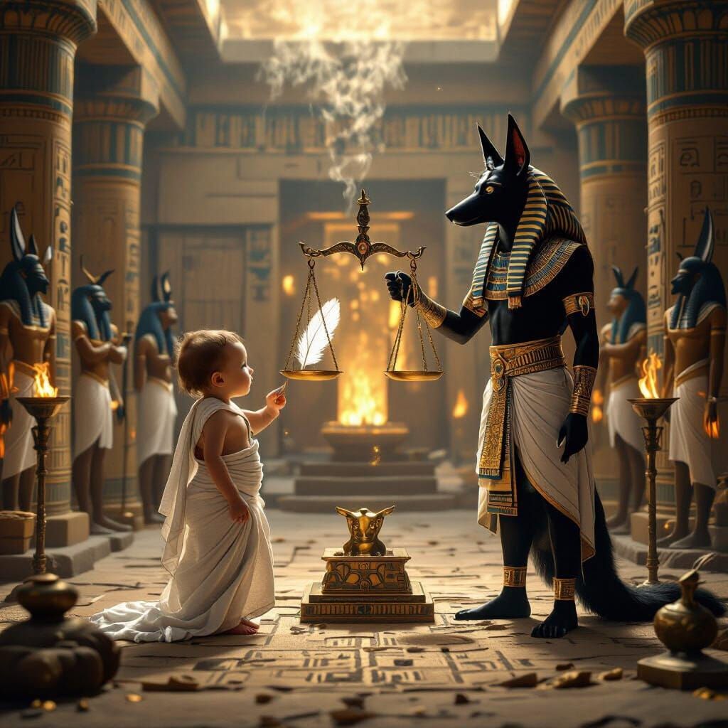 Judgment of the Heart: Egyptian Underworld Scene