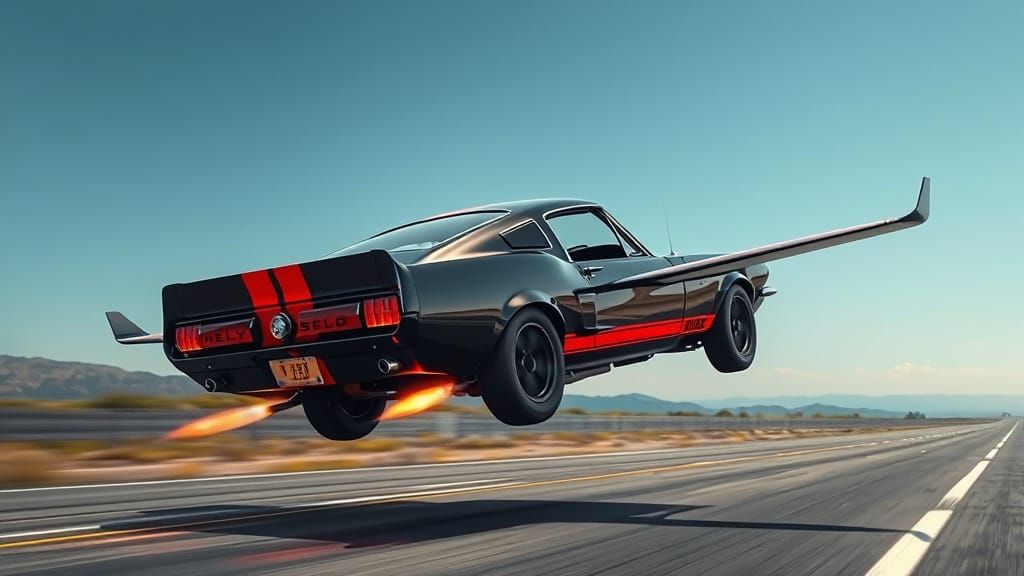 Shelby GT500 Car-Plane Hybrid in Flight