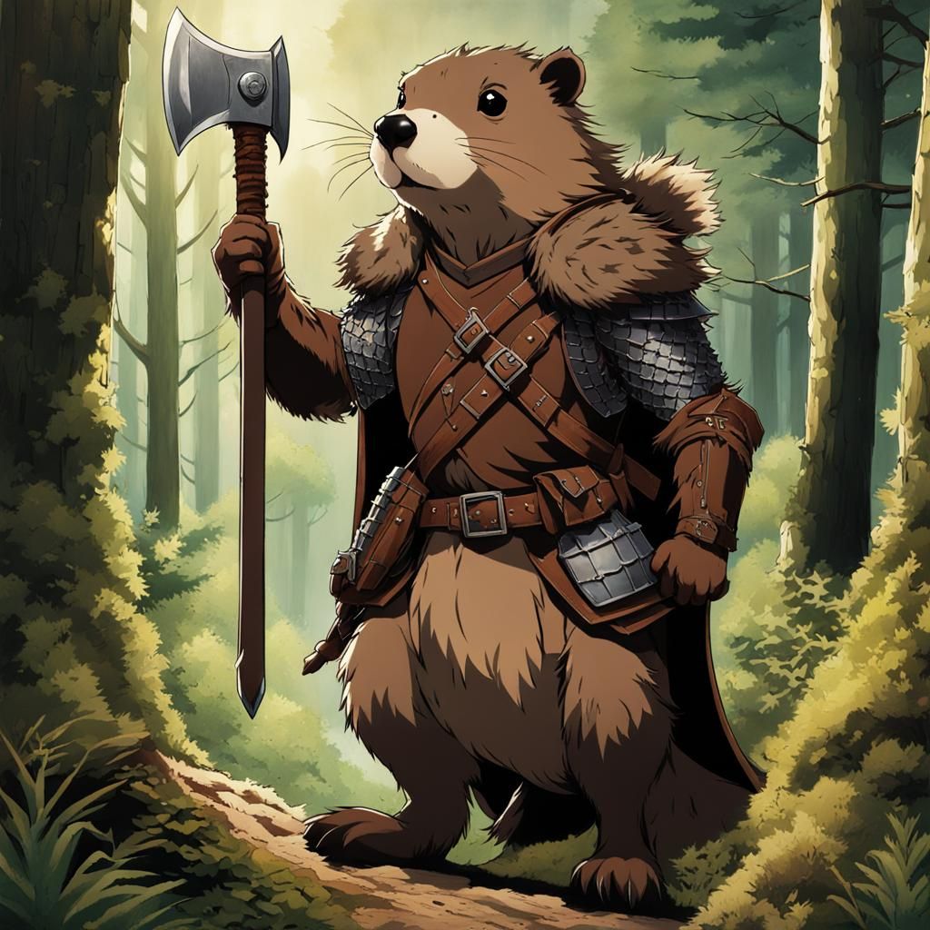 Medieval Fantasy Werebubb in Brigandine Armor