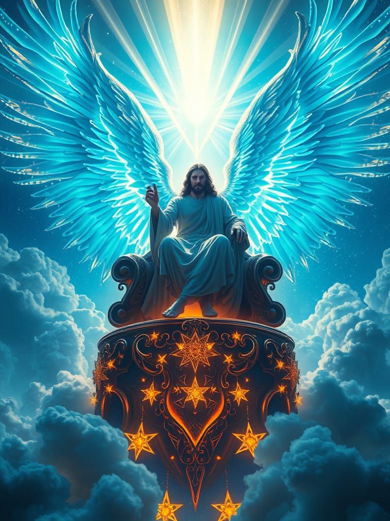 Glorious Morning Star Ascends on Sapphire Throne